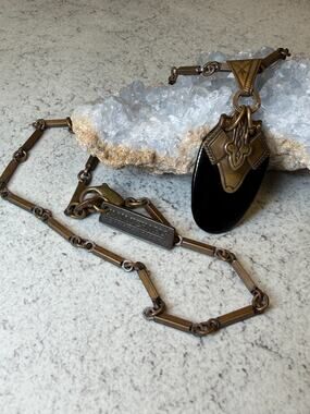Vintage Jan Michaels San Francisco Necklace Black Onxy